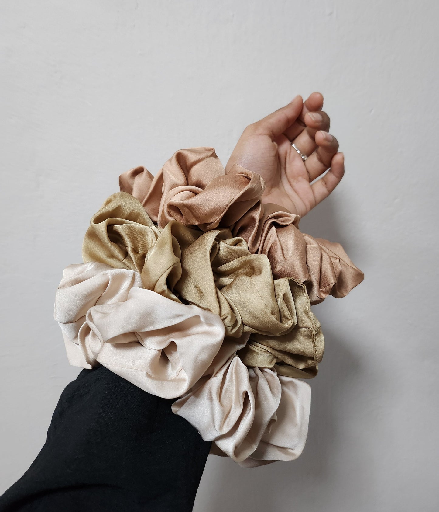 Jumbo Satin Matte Scrunchies