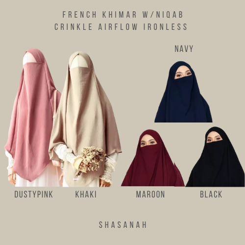 Ironless French Khimar w/ Free Niqab