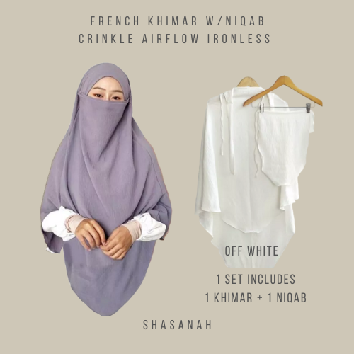 Ironless French Khimar w/ Free Niqab